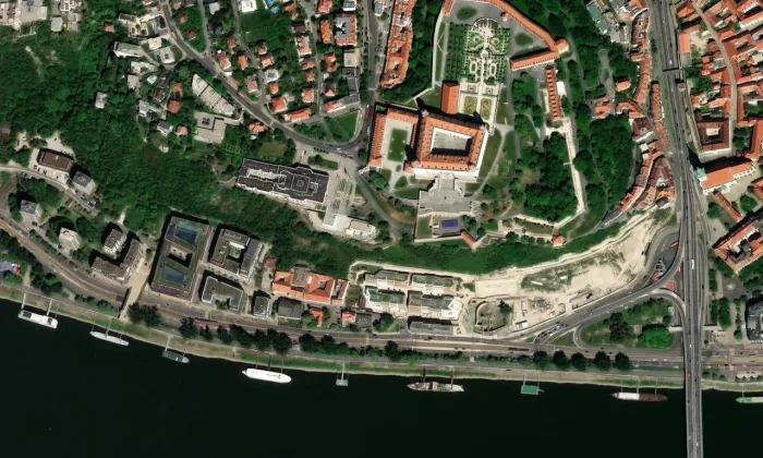 Bratislavský hrad – letecký pohled