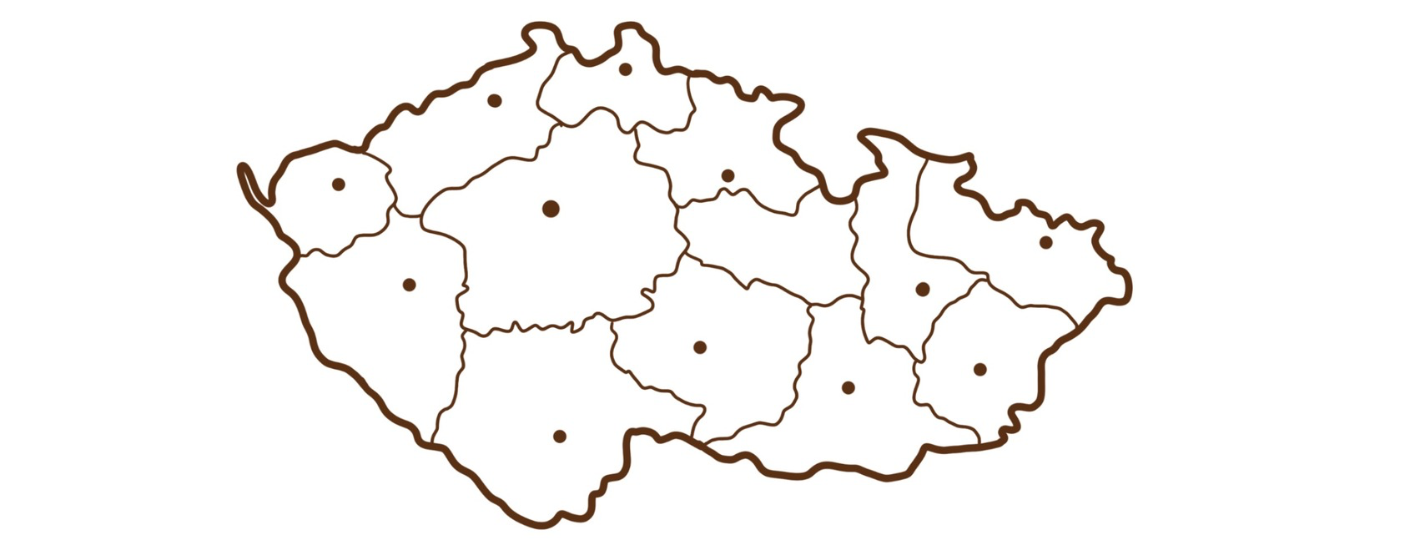 Mapa Slovenska — prehľad krajov
